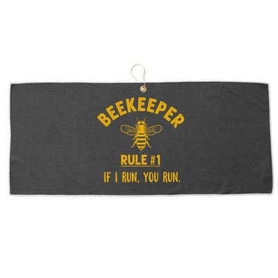 Beekeeper If I Run You Run Save The Bees Climate Change Large Microfiber Waffle Golf Towel
