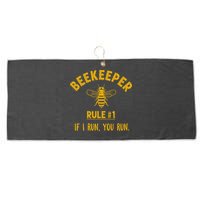 Beekeeper If I Run You Run Save The Bees Climate Change Large Microfiber Waffle Golf Towel