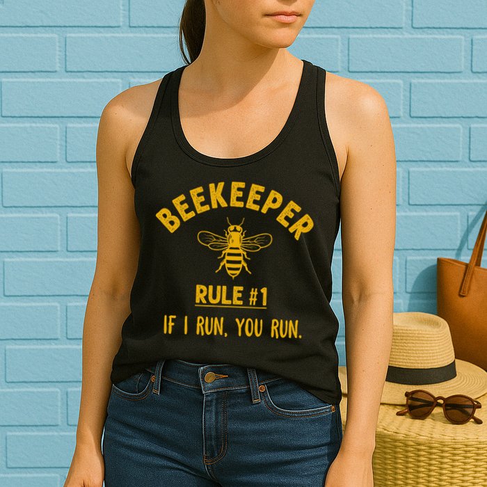 Beekeeper If I Run You Run Save The Bees Climate Change Womens Tank Top