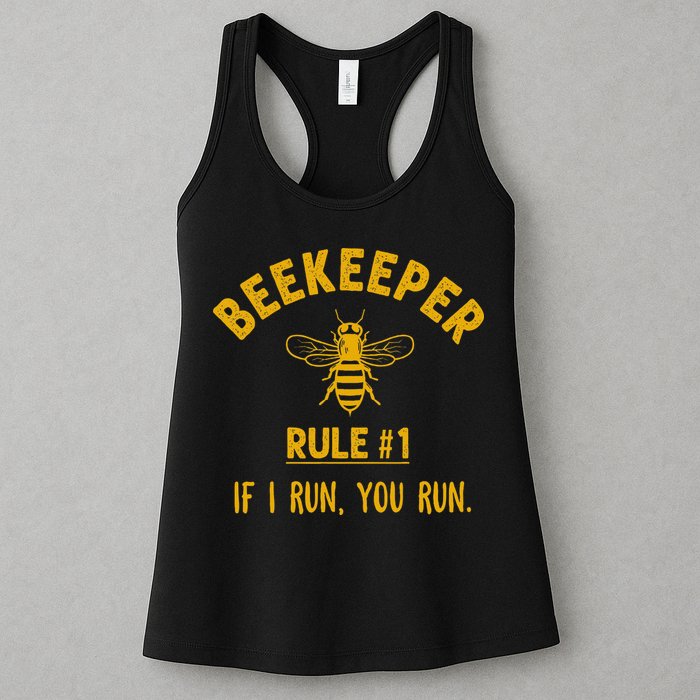 Beekeeper If I Run You Run Save The Bees Climate Change Womens Tank Top