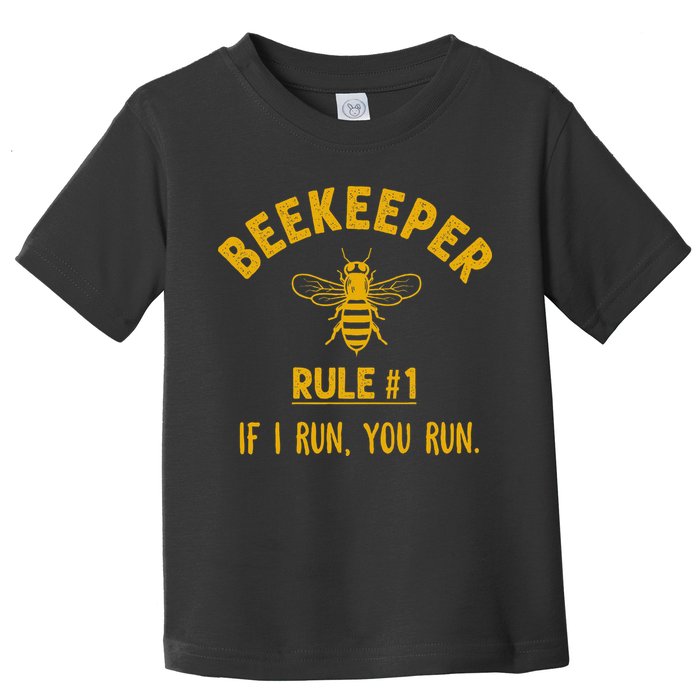 Beekeeper If I Run You Run Save The Bees Climate Change Toddler T-Shirt