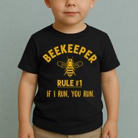 Beekeeper If I Run You Run Save The Bees Climate Change Toddler T-Shirt