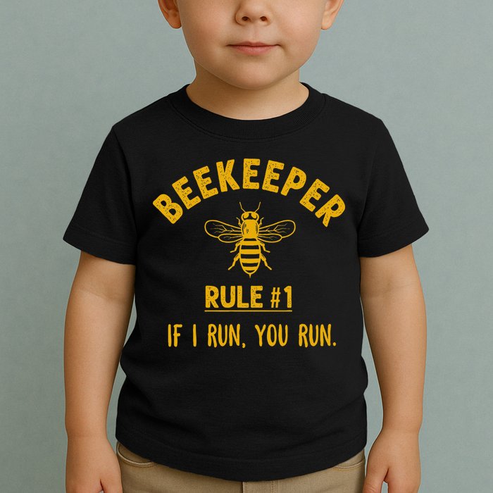 Beekeeper If I Run You Run Save The Bees Climate Change Toddler T-Shirt