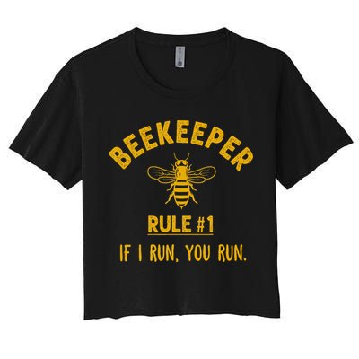 Beekeeper If I Run You Run Save The Bees Climate Change Crop Top