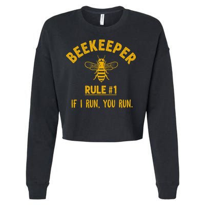 Beekeeper If I Run You Run Save The Bees Climate Change Cropped Pullover Crew