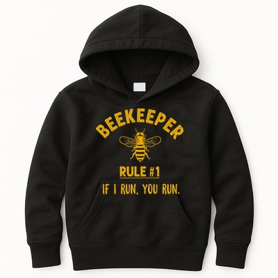 Beekeeper If I Run You Run Save The Bees Climate Change Kids Hoodie