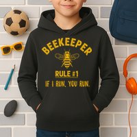 Beekeeper If I Run You Run Save The Bees Climate Change Kids Hoodie