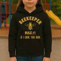 Beekeeper If I Run You Run Save The Bees Climate Change Kids Hoodie