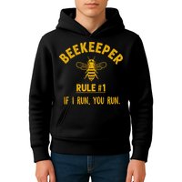 Beekeeper If I Run You Run Save The Bees Climate Change Kids Hoodie