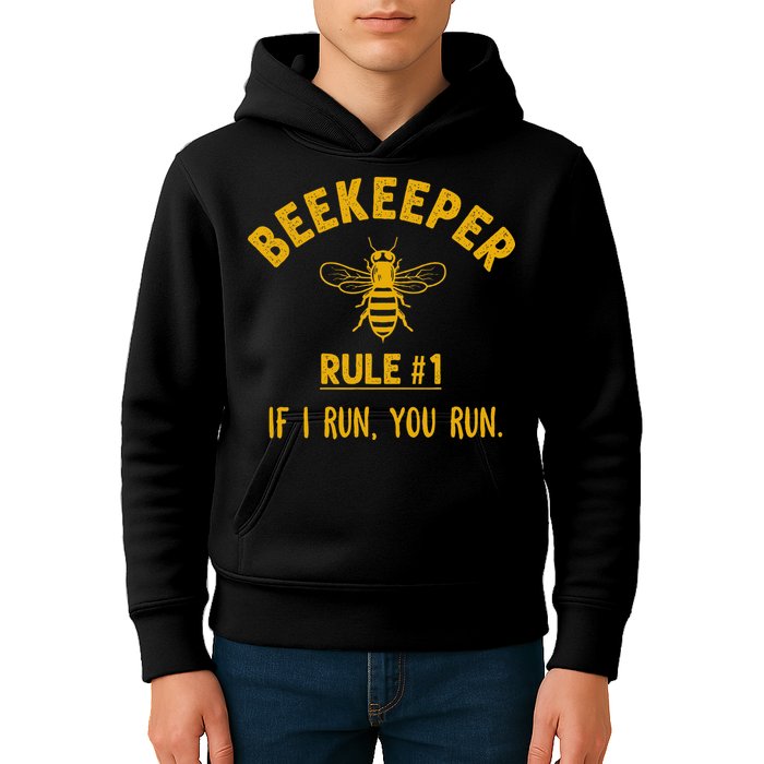 Beekeeper If I Run You Run Save The Bees Climate Change Kids Hoodie