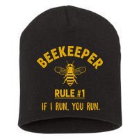 Beekeeper If I Run You Run Save The Bees Climate Change Short Acrylic Beanie