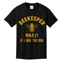 Beekeeper If I Run You Run Save The Bees Climate Change Kids T-Shirt