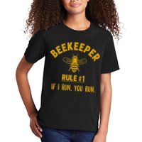 Beekeeper If I Run You Run Save The Bees Climate Change Kids T-Shirt