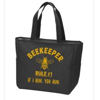 Beekeeper If I Run You Run Save The Bees Climate Change Zip Tote Bag