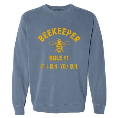 Beekeeper If I Run You Run Save The Bees Climate Change Garment-Dyed Sweatshirt