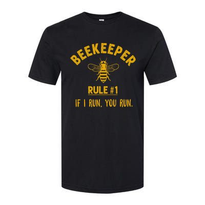 Beekeeper If I Run You Run Save The Bees Climate Change Softstyle CVC T-Shirt