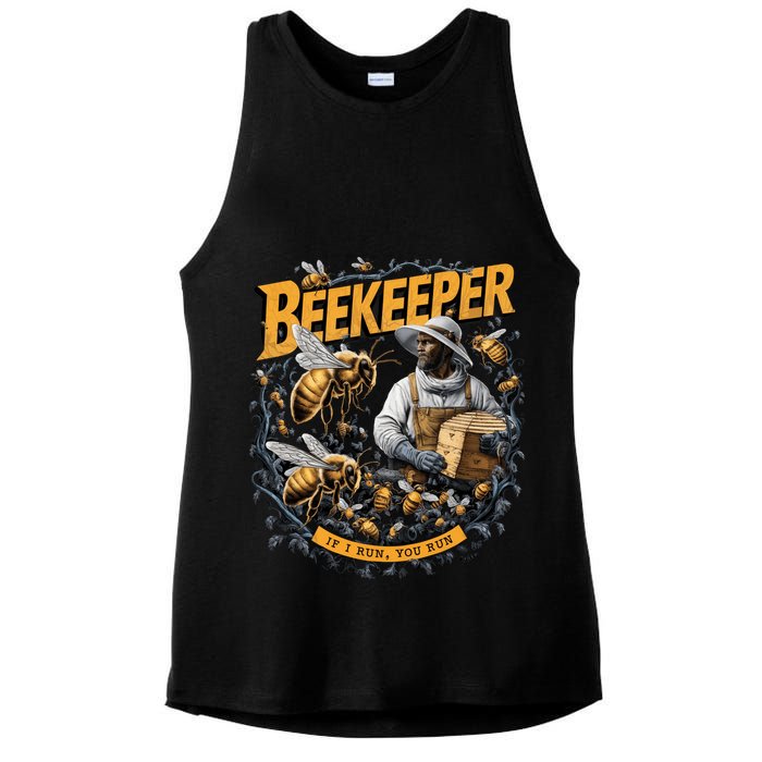 Beekeeper If I Run You Run Apiculture Bee Keeper Beekeeping Bee Lovers Honeybees Ladies PosiCharge Tri-Blend Wicking Tank