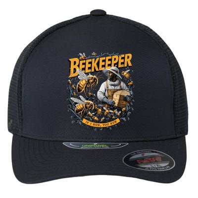 Beekeeper If I Run You Run Apiculture Bee Keeper Beekeeping Bee Lovers Honeybees Flexfit Unipanel Trucker Cap