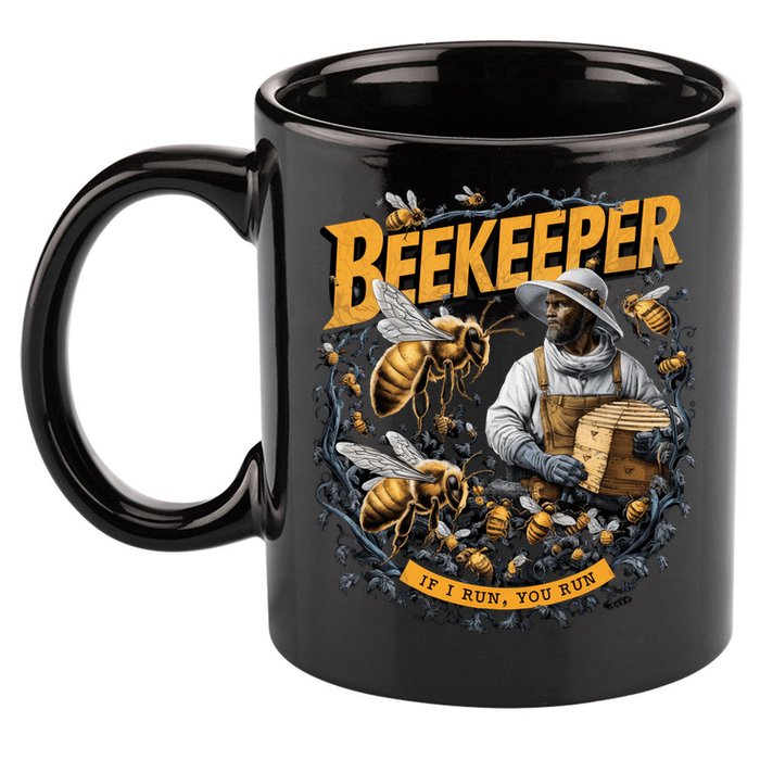 Beekeeper If I Run You Run Apiculture Bee Keeper Beekeeping Bee Lovers Honeybees 11oz C Handle Ceramic Mug