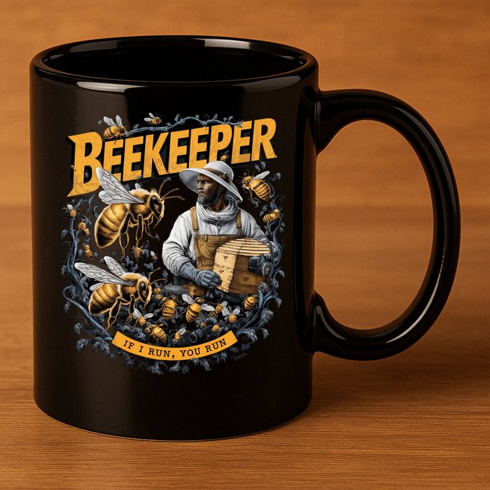Beekeeper If I Run You Run Apiculture Bee Keeper Beekeeping Bee Lovers Honeybees 11oz C Handle Ceramic Mug