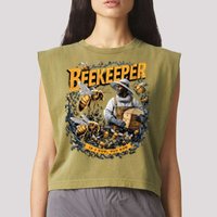 Beekeeper If I Run You Run Apiculture Bee Keeper Beekeeping Bee Lovers Honeybees Garment-Dyed Women's Muscle Tee