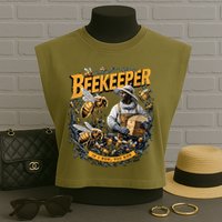 Beekeeper If I Run You Run Apiculture Bee Keeper Beekeeping Bee Lovers Honeybees Garment-Dyed Women's Muscle Tee