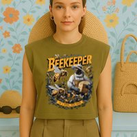 Beekeeper If I Run You Run Apiculture Bee Keeper Beekeeping Bee Lovers Honeybees Garment-Dyed Women's Muscle Tee