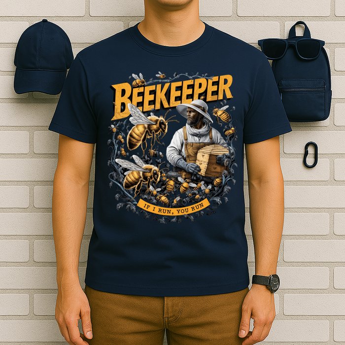 Beekeeper If I Run You Run Apiculture Bee Keeper Beekeeping Bee Lovers Honeybees T-Shirt