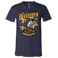 Beekeeper If I Run You Run Apiculture Bee Keeper Beekeeping Bee Lovers Honeybees V-Neck T-Shirt