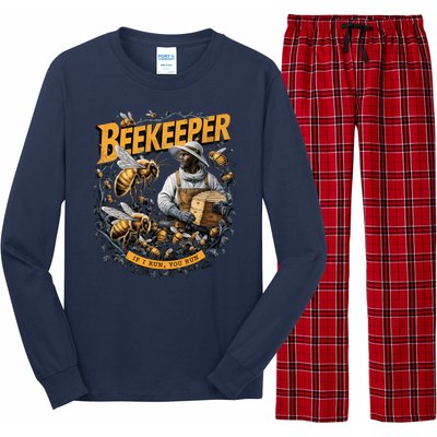 Beekeeper If I Run You Run Apiculture Bee Keeper Beekeeping Bee Lovers Honeybees Long Sleeve Pajama Set