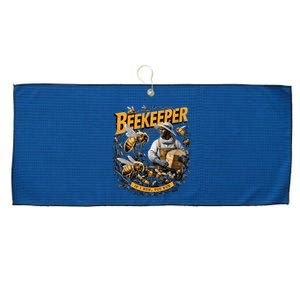 Beekeeper If I Run You Run Apiculture Bee Keeper Beekeeping Bee Lovers Honeybees Large Microfiber Waffle Golf Towel