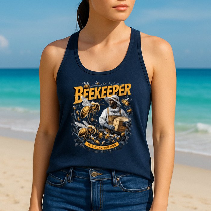 Beekeeper If I Run You Run Apiculture Bee Keeper Beekeeping Bee Lovers Honeybees Womens Tank Top