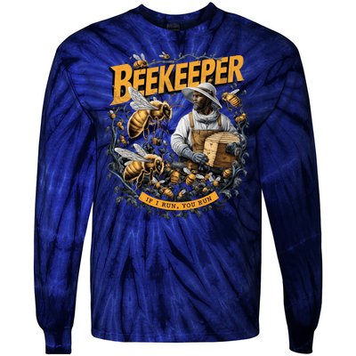 Beekeeper If I Run You Run Apiculture Bee Keeper Beekeeping Bee Lovers Honeybees Tie-Dye Long Sleeve Shirt