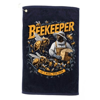 Beekeeper If I Run You Run Apiculture Bee Keeper Beekeeping Bee Lovers Honeybees Golf Towel
