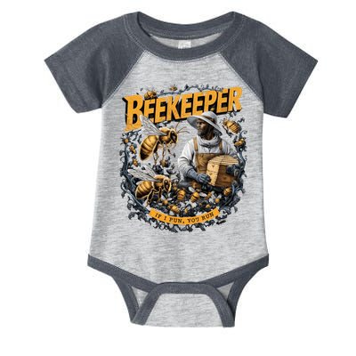 Beekeeper If I Run You Run Apiculture Bee Keeper Beekeeping Bee Lovers Honeybees Infant Baby Jersey Bodysuit