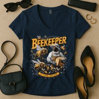 Beekeeper If I Run You Run Apiculture Bee Keeper Beekeeping Bee Lovers Honeybees Women's V-Neck T-Shirt