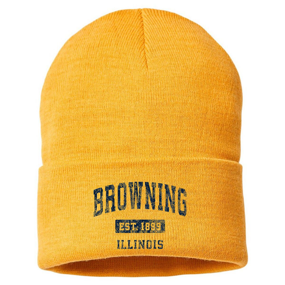 Browning Illinois Il Vintage Athletic Sports Sustainable Knit Beanie