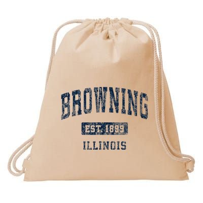 Browning Illinois Il Vintage Athletic Sports Drawstring Bag