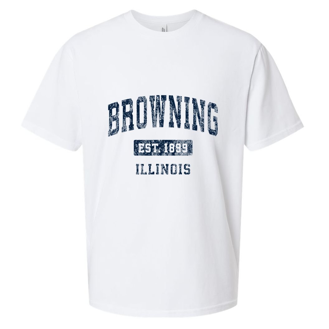 Browning Illinois Il Vintage Athletic Sports Sueded Cloud Jersey T-Shirt