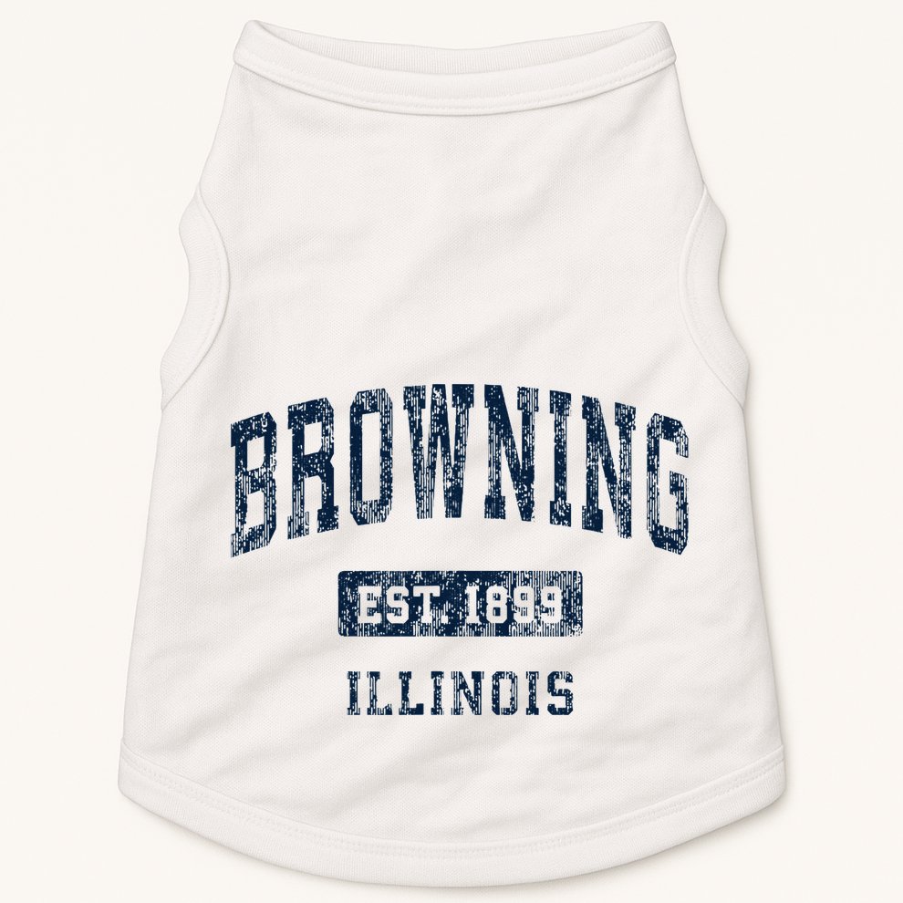 Browning Illinois Il Vintage Athletic Sports Doggie Tank