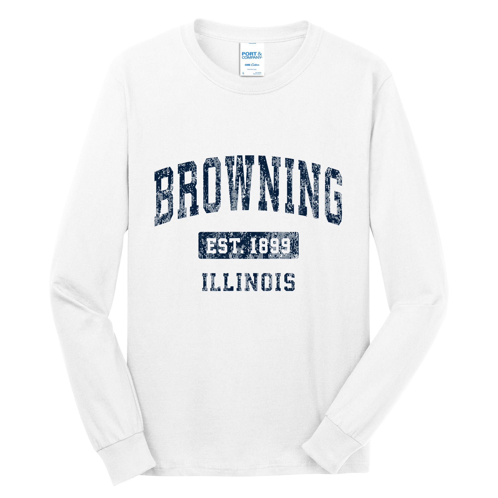 Browning Illinois Il Vintage Athletic Sports Tall Long Sleeve T-Shirt