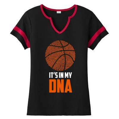 Basketball It's In My DNA - Sports Tee Ladies Halftime Notch Neck Tee