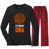 Basketball It's In My DNA - Sports Tee Women's Long Sleeve Flannel Pajama Set 