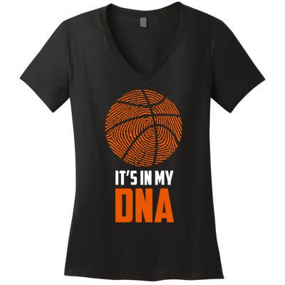 Basketball It's In My DNA - Sports Tee Women's V-Neck T-Shirt