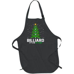 Billiard ItS In My Dna Xmas Tree Decorations Merry Christma Long Sleeve Full-Length Apron With Pockets