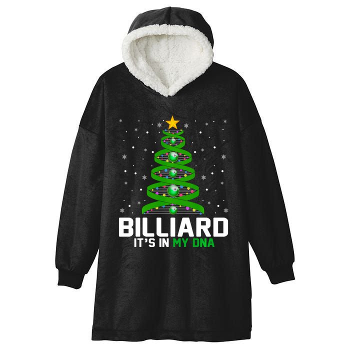 Billiard ItS In My Dna Xmas Tree Decorations Merry Christma Long Sleeve Hooded Wearable Blanket