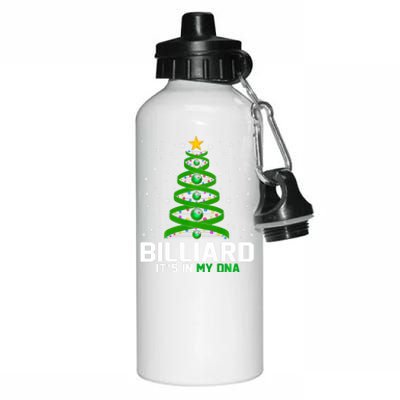 Billiard ItS In My Dna Xmas Tree Decorations Merry Christma Long Sleeve Aluminum Water Bottle