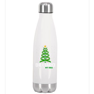 Billiard ItS In My Dna Xmas Tree Decorations Merry Christma Long Sleeve Stainless Steel Insulated Water Bottle