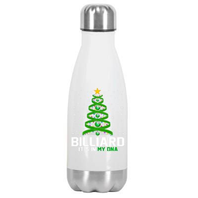 Billiard ItS In My Dna Xmas Tree Decorations Merry Christma Long Sleeve Stainless Steel Insulated Water Bottle