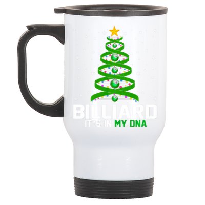 Billiard ItS In My Dna Xmas Tree Decorations Merry Christma Long Sleeve Stainless Steel Travel Mug